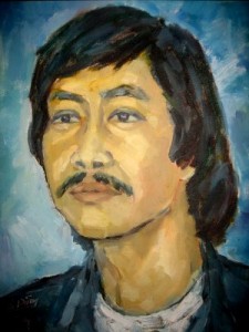Chân dung Phanxipăng   do hoạ sĩ Lưu Đức Dũng  vẽ bằng sơn dầu dịp Tết Nuhâm Ngọ 2002