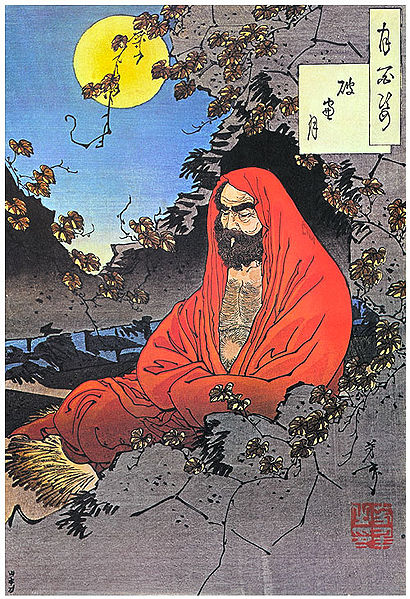 Bodhidharma. Nguồn: 4 Yoshitoshi, 1887.