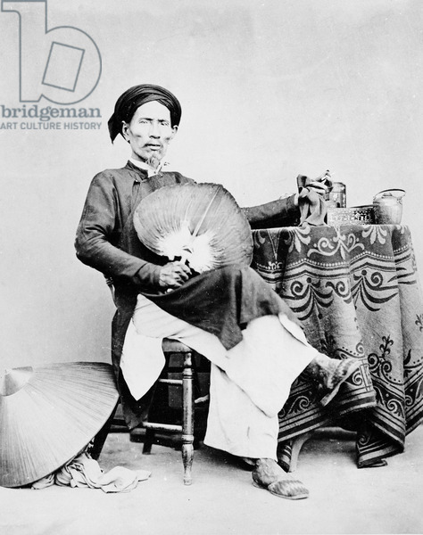 Đàn ông Annam, Saigon, c.1870s (b/w photo), Nhiếp ảnh gia châu Âu, (19th century) / Ảnh tư liệu / The Bridgeman Art Library
