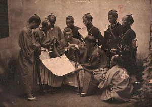 Võ sĩ đạo trong quân đội Chōshū từ các đơn vị khác nhau Nguồn: Đại học Thư viện Tokyo