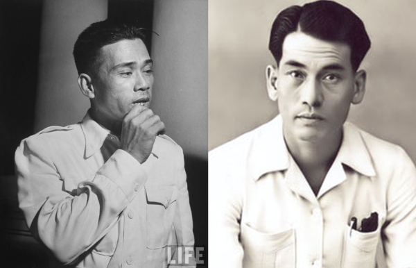 Người Việt gốc Triều Châu: Lê Văn Viễn, tướng Bình Xuyên (trái); Võ sư Mã Thanh Long (phải). Nguồn: LIFE/OntheNet 