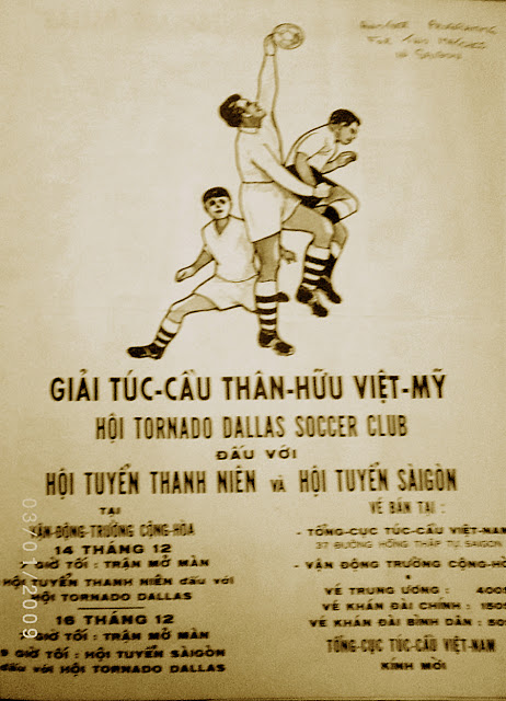 Bích chương Giải Túc cầu Thân hữu Việt-Mỹ năm 1967. Nguồn: Blog Nguyễn Ngọc Chính.