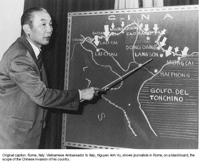 Đại sứ CHXHCNVN tạu Ý, Nguyễn Anh Vũ, trình bày cuộc xâm lăng năm 1979 của TC. Nguồn: OntheNet.