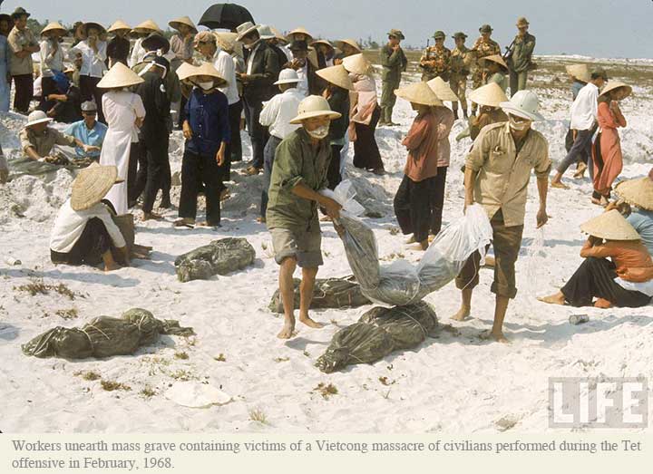 Nạn nhân của cộng sản Việt Namtrong cuộc thảm sát Tết Mậu Thân. Nguồn: LIFE