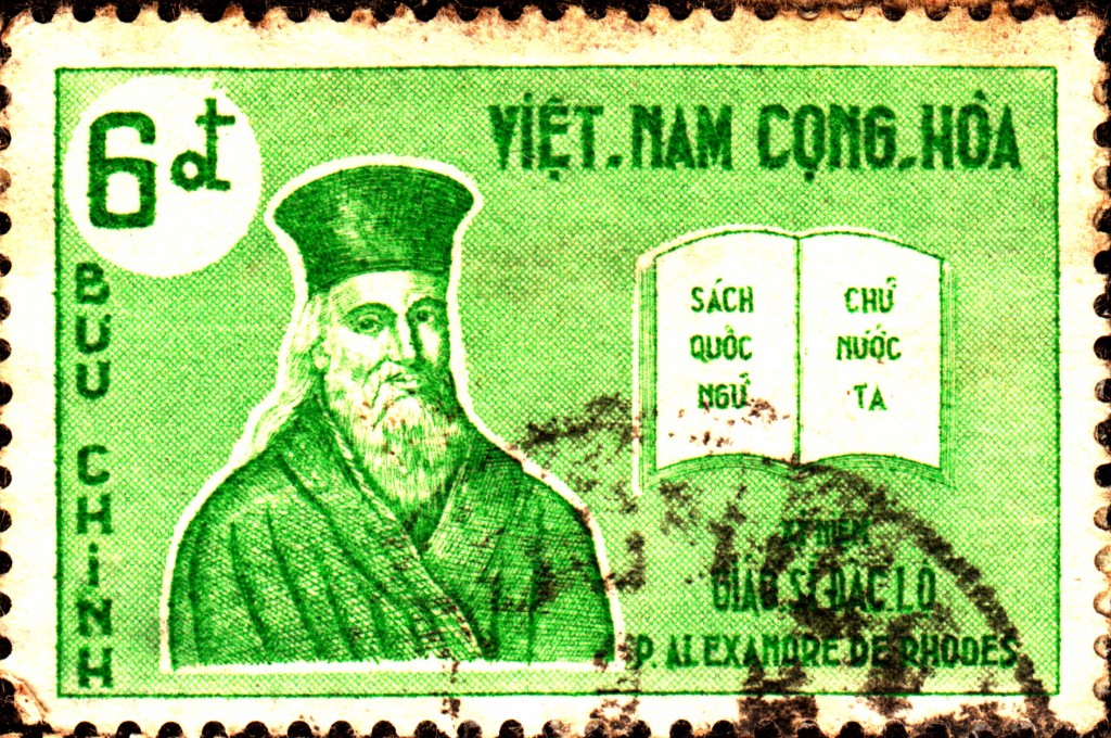 Giáo sĩ Đắc Lộ. Tem Việt Nam Cộng hòa, 1961. Nguồn: OntheNet