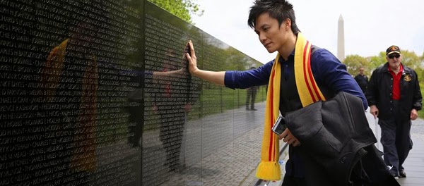 Tác giả tại Đài chiến sic Hoa Kỳ đã hy sinh ở chiến trường Việt Nam. Nguồn: ảnh: Nguyễn Cửu Long Hieu