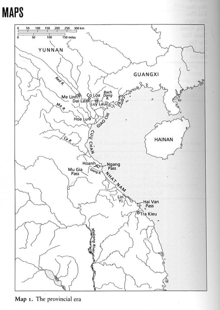 Bản đồ "Thời đại chư hầu". Nguồn: K. W. Taylor, Ibid., trang 654