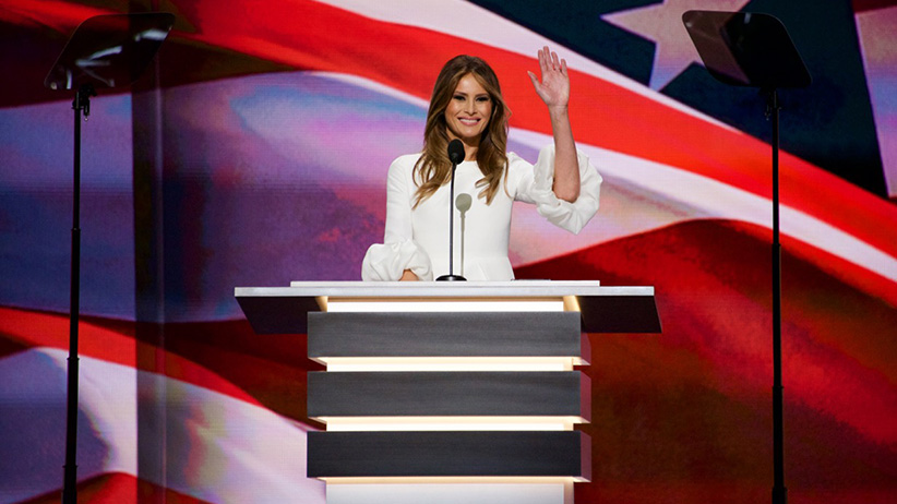 Melania Trump phát biểu tại Đại hội toàn quốc của đảng Cộng hòa. Nguồn: Scott Feschuk 