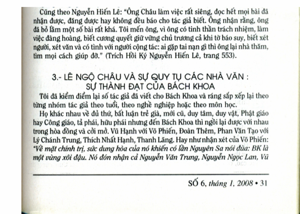 Nguồn Tân Văn Số 6, tháng 1, 2008. Trang 31